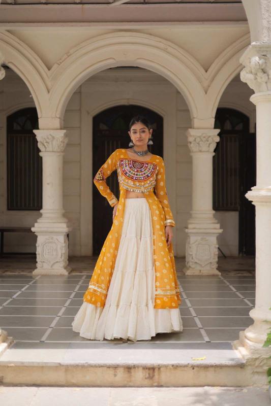 NAVRATRI COLLECTIONS KA 5053 Cotton Orange Lehenga choli suppliers in Pune